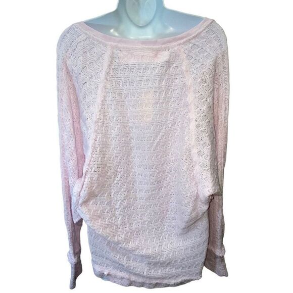 Free People We the Free Blossom Light Pink Sweater Size Small - Picture 6 of 10
